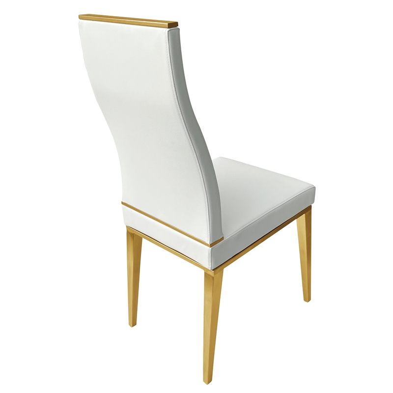 Dining Chair with Brushed Gold Base Set of 4