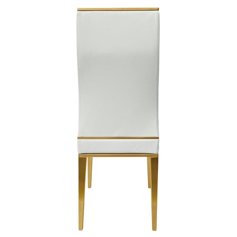 Dining Chair with Brushed Gold Base Set of 4