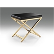 Black Polyurethane Chair with Gold Base