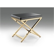 Black Polyurethane Chair with Gold Base