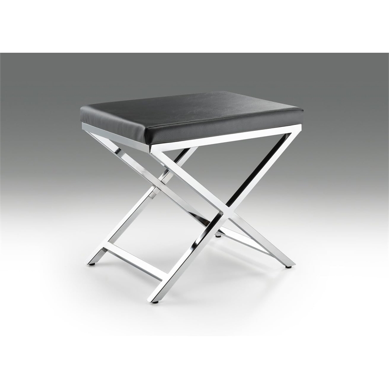 Black Polyurethane Chair with Gold Base