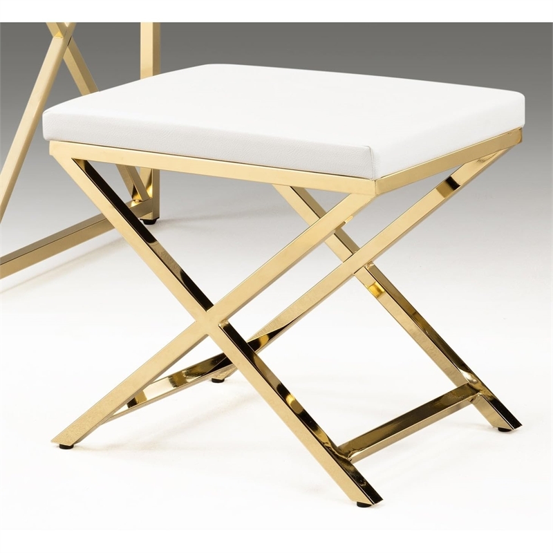 Black Polyurethane Chair with Gold Base