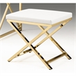 Black Polyurethane Chair with Gold Base