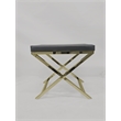 Gray Polyurethane Chair with Gold Base