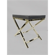 Gray Polyurethane Chair with Gold Base