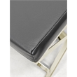 Gray Polyurethane Chair with Gold Base