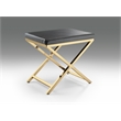 Gray Polyurethane Chair with Gold Base