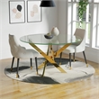 Set of 2 Button Tufted Upholstered Dining Chairs