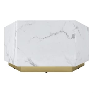 Hexagon MDF Coffee Table in White