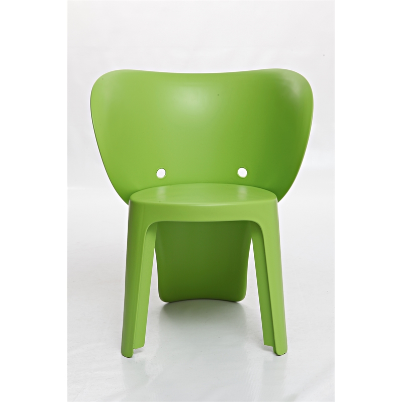 Elephant Polypropylene Kids Chair Set of 4 Green