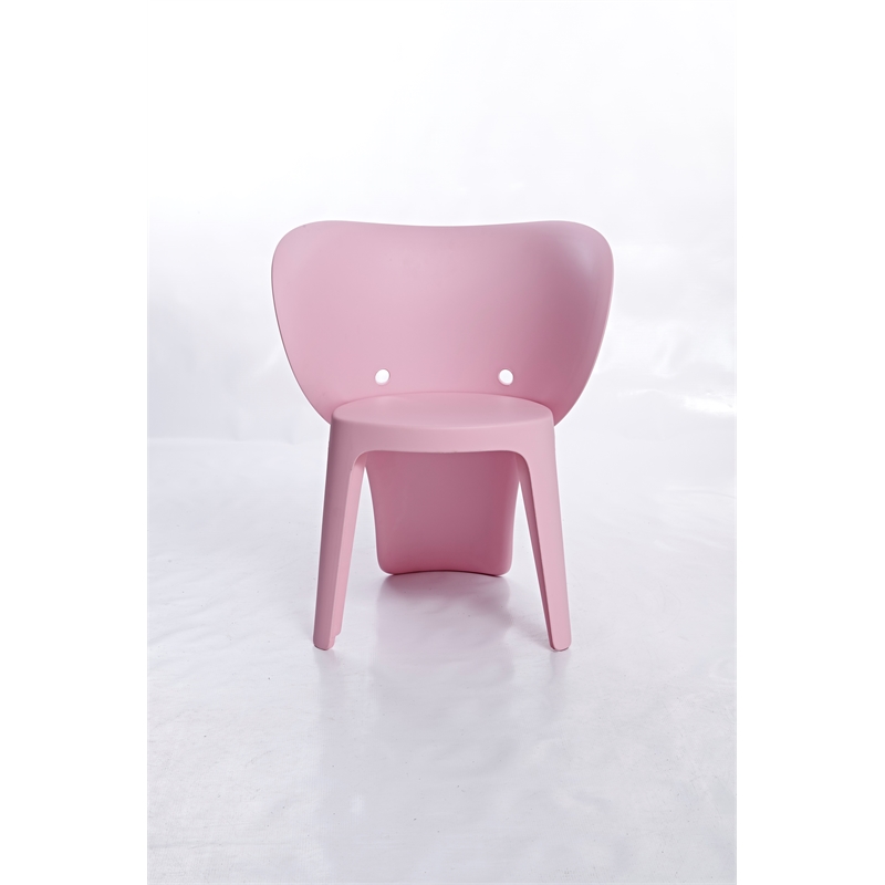 Elephant Polypropylene Kids Chair Set of 4 Pink