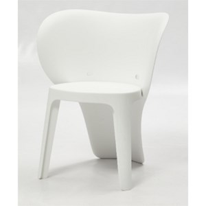 Elephant Polypropylene Kids Chair Set of 4 White