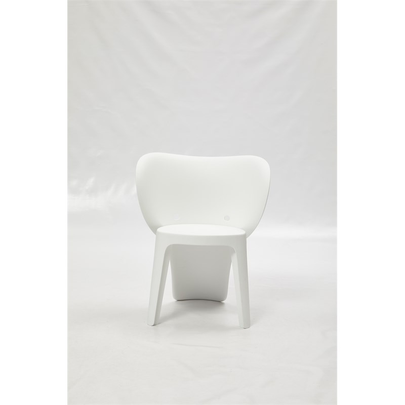 Elephant Polypropylene Kids Chair Set of 4 White