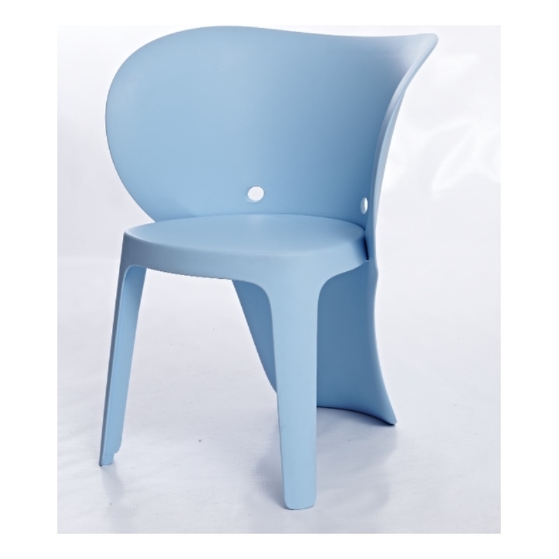 Elephant Polypropylene Kids Chair Set of 4 Blue