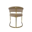 Dining Chair with Taupe Velvet Cushion and Matte Gold Legs