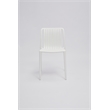 Set of 4 White Stackable Polypropylene Side Chair
