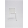 Set of 4 White Stackable Polypropylene Side Chair