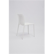 Set of 4 White Stackable Polypropylene Side Chair