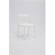 Set of 4 White Stackable Polypropylene Side Chair