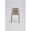 Set of 4 Coffee Brown Stackable Polypropylene Side Chair