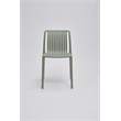 Set of 4 Moss Green Stackable Polypropylene Side Chair