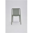 Set of 4 Moss Green Stackable Polypropylene Side Chair
