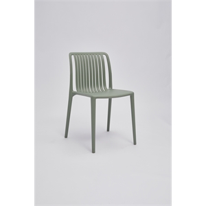 Set of 4 Moss Green Stackable Polypropylene Side Chair
