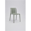 Set of 4 Moss Green Stackable Polypropylene Side Chair