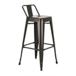 Set of 4 Black Metal Barstool 26