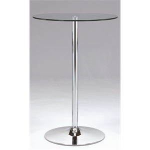 28&quot Round Clear Glass Bar Table