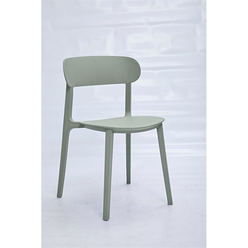 Moss Green Midcentury Polypropylene Side Chair Set of 4