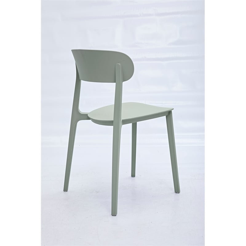 Moss Green Midcentury Polypropylene Side Chair Set of 4