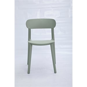 Moss Green Midcentury Polypropylene Side Chair Set of 4