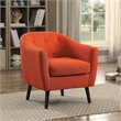 Lexicon Lucille Upholstered Accent Chair in Orange