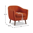 Lexicon Lucille Upholstered Accent Chair in Orange