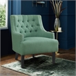 Lexicon Charisma Upholstered Accent Chair in Teal