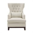 Lexicon elegant Adriano Upholstered Wingback Chair in Beige