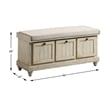 Lexicon Woodwell Wood Storage Bench in White