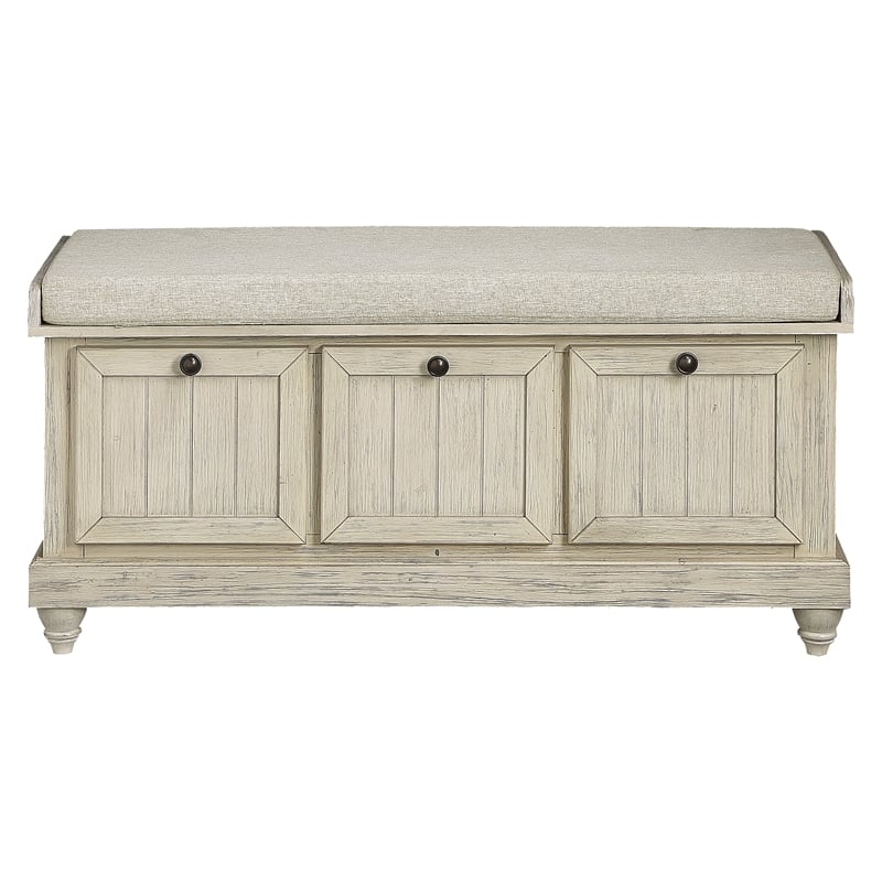 Lexicon Woodwell Wood Storage Bench In, White Wood Storage Bench