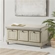 Lexicon Woodwell Wood Storage Bench in White