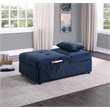 Lexicon Garrell Wood Storage Bench with Pull Out Ottoman in Blue