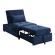 Lexicon Garrell Wood Storage Bench with Pull Out Ottoman in Blue