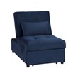Lexicon Garrell Wood Storage Bench with Pull Out Ottoman in Blue