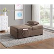 Lexicon Garrell Wood Storage Bench with Pull Out Ottoman in Dark Brown