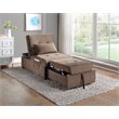 Lexicon Garrell Wood Storage Bench with Pull Out Ottoman in Dark Brown