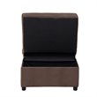 Lexicon Garrell Wood Storage Bench with Pull Out Ottoman in Dark Brown