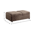 Lexicon Garrell Wood Storage Bench with Pull Out Ottoman in Dark Brown