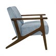 Lexicon August Velvet Upholstered Accent Chair in Blue Gray
