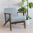 Lexicon August Velvet Upholstered Accent Chair in Blue Gray