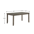 Lexicon Holders 6 Piece Wood Dining Set in Gray